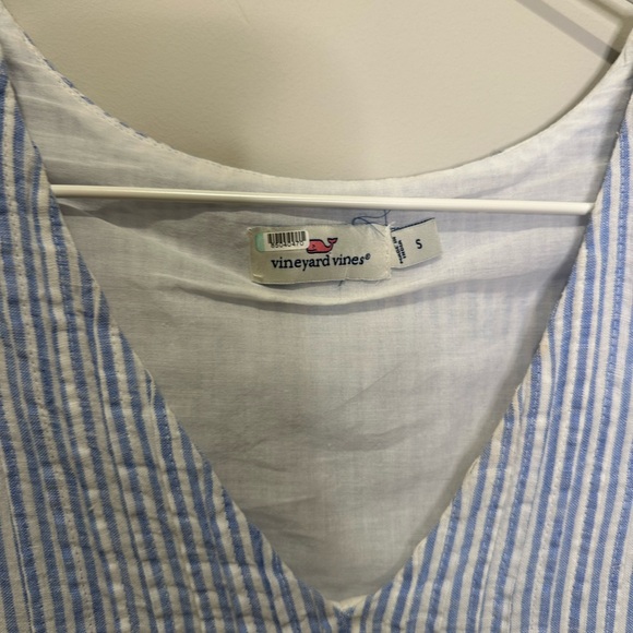 Vineyard Vines Linen Striped Pintuck Dress - Picture 4 of 5